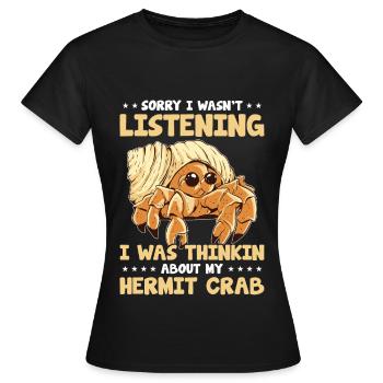Seafood, Seafood, Mussels, Hermit Crab - Women's T-Shirt - black - Front - AI Model Female 172 dark (172cm)