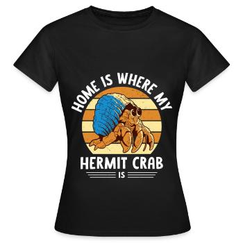 Fruits de mer, Fruits de mer, Moules, Bernard-l’ermite - T-shirt Femme - noir - Devant - AI Model Female 172 dark (172cm)