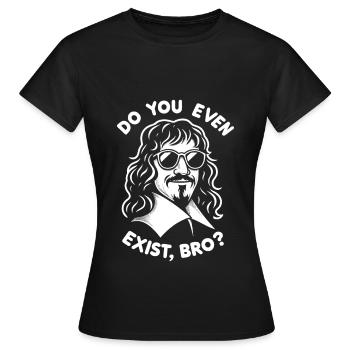 Philosophe Descartes Le dessein pour une philosophie - T-shirt Femme - noir - Devant - AI Model Female 172 dark (172cm)