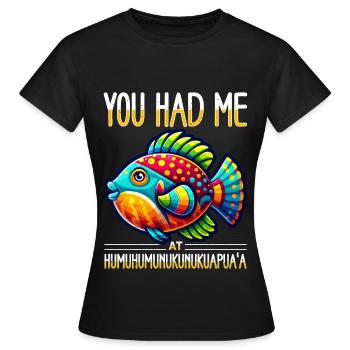 Hawaiianischer Riff-drückerfisch - Frauen T-Shirt - Schwarz - Vorne - AI Model Female 172 dark (172cm)