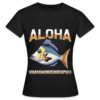 Humuhumunukunukuapua'a Riff-drückerfisch - Frauen T-Shirt - Schwarz - Vorne - AI Model Female 172 dark (172cm)