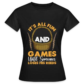 Basket Weaving Basket Weaving - Women's T-Shirt - black - Front - AI Model Female 172 dark (172cm)