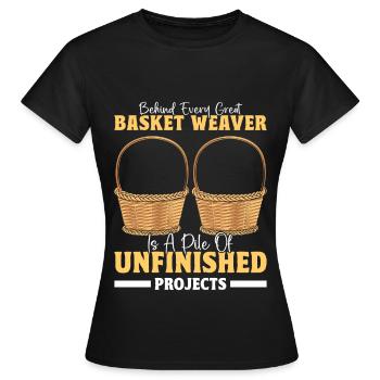 Basket Weaving Basket Weaving - Women's T-Shirt - black - Front - AI Model Female 172 dark (172cm)
