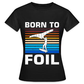 Wingsurfing Foil Wing Wing Boarding Wing Foiling - Frauen T-Shirt - Schwarz - Vorne - AI Model Female 172 dark (172cm)