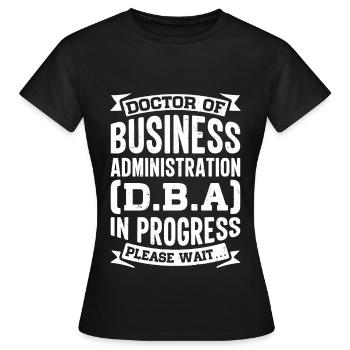 Business Administration Business Administration Office - Women's T-Shirt - black - Front - AI Model Female 172 dark (172cm)