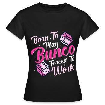 Bunco - Frauen T-Shirt - Schwarz - Vorne - AI Model Female 172 dark (172cm)