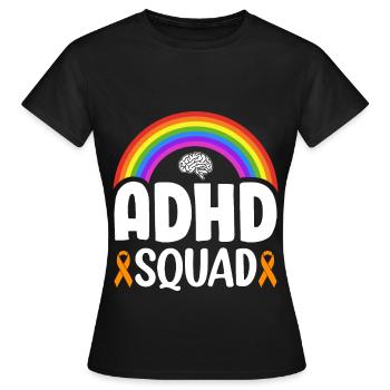 Trouble déficitaire de l’attention avec hyperactivité TDA - T-shirt Femme - noir - Devant - AI Model Female 172 dark (172cm)