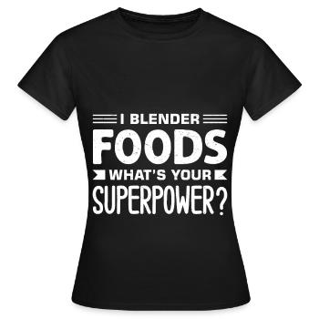 Smoothies Aliments Liquides - T-shirt Femme - noir - Devant - AI Model Female 172 dark (172cm)