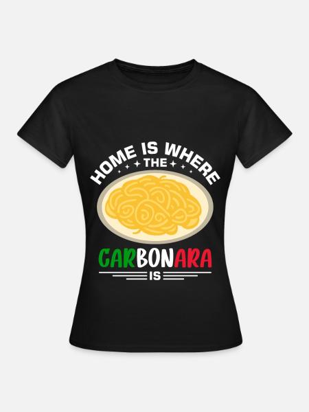 Italien Carbonara Pasta - Frauen T-Shirt - Schwarz