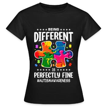 Autism Autistic Autistic - Women's T-Shirt - black - Front - AI Model Female 172 dark (172cm)