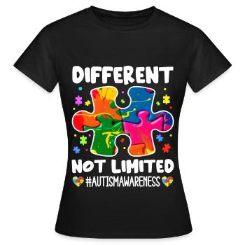 Autism Autistic Autistic - Women's T-Shirt - black - Front - AI Model Female 172 dark (172cm)