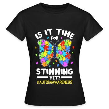 Autism Autistic Autistic - Women's T-Shirt - black - Front - AI Model Female 172 dark (172cm)