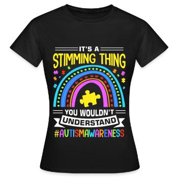 Autism Autistic Autistic - Women's T-Shirt - black - Front - AI Model Female 172 dark (172cm)
