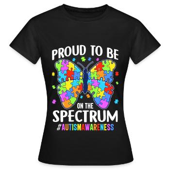 Autism Autistic Autistic - Women's T-Shirt - black - Front - AI Model Female 172 dark (172cm)