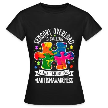 Autism Autistic Autistic - Women's T-Shirt - black - Front - AI Model Female 172 dark (172cm)