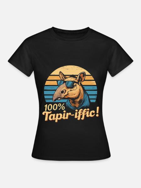Witziger Tapir Spruch - Frauen T-Shirt - Schwarz