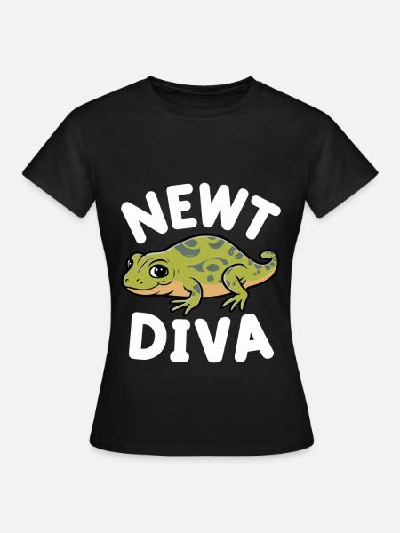 Witziger Molch Spruch - Frauen T-Shirt - Schwarz