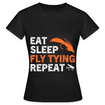 Drôle de dicton de montage de mouches - T-shirt Femme - noir - Devant - AI Model Female 172 dark (172cm)