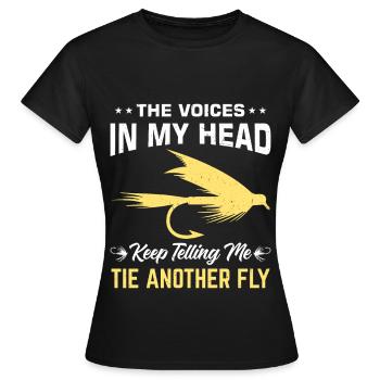 Drôle de dicton de montage de mouches - T-shirt Femme - noir - Devant - AI Model Female 172 dark (172cm)