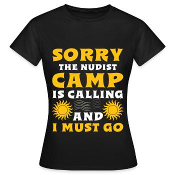Nudismus Spruch - Frauen T-Shirt - Schwarz - Vorne - AI Model Female 172 dark (172cm)