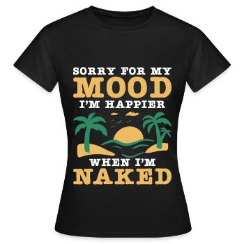 Dicton sur le nudisme - T-shirt Femme - noir - Devant - AI Model Female 172 dark (172cm)