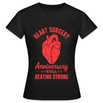 Heart Bypass Heart Attack Heart Surgery - Women's T-Shirt - black - Front - AI Model Female 172 dark (172cm)