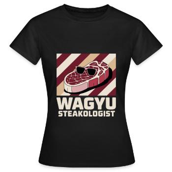 Wagyu Steak - T-shirt Femme - noir - Devant - AI Model Female 172 dark (172cm)