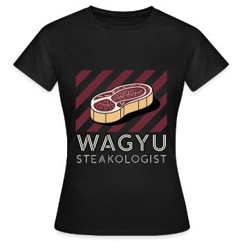 Wagyu Steak - T-shirt Femme - noir - Devant - AI Model Female 172 dark (172cm)