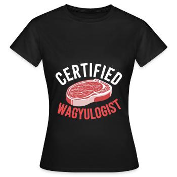 Wagyu Steak - T-shirt Femme - noir - Devant - AI Model Female 172 dark (172cm)