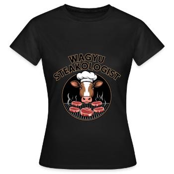 Wagyu Steak - T-shirt Femme - noir - Devant - AI Model Female 172 dark (172cm)