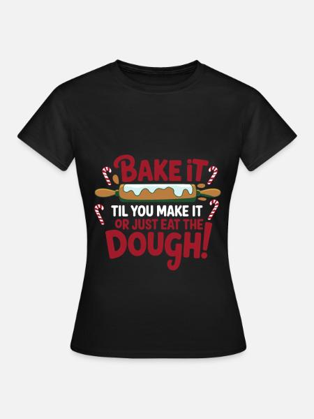 Weihnachtszeit Kekse Lebkuchen Backen - Frauen T-Shirt - Schwarz