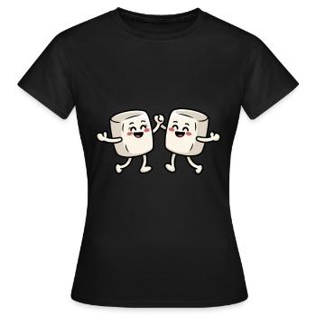 Dancing Marshmallow - Women's T-Shirt - black - Front - AI Model Female 172 dark (172cm)