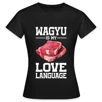 Wagyu Steak - T-shirt Femme - noir - Devant - AI Model Female 172 dark (172cm)