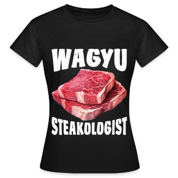 Wagyu Steak - T-shirt Femme - noir - Devant - AI Model Female 172 dark (172cm)