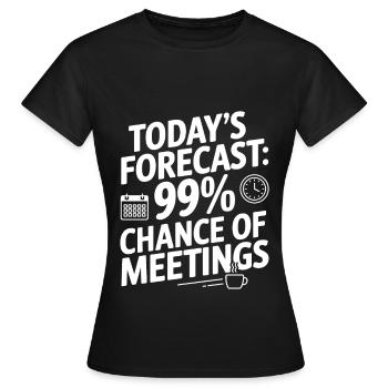 Réunion d’humour de bureau - T-shirt Femme - noir - Devant - AI Model Female 172 dark (172cm)