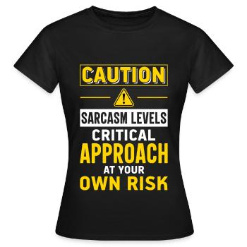 Sarcasme Sarcastique - T-shirt Femme - noir - Devant - AI Model Female 172 dark (172cm)