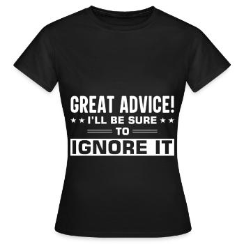 Sarcasme Sarcastique - T-shirt Femme - noir - Devant - AI Model Female 172 dark (172cm)