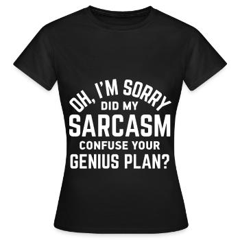 Sarcasme Sarcastique - T-shirt Femme - noir - Devant - AI Model Female 172 dark (172cm)