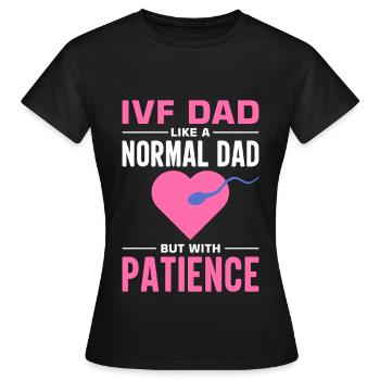 FIV fécondation vitro - T-shirt Femme - noir - Devant - AI Model Female 172 dark (172cm)