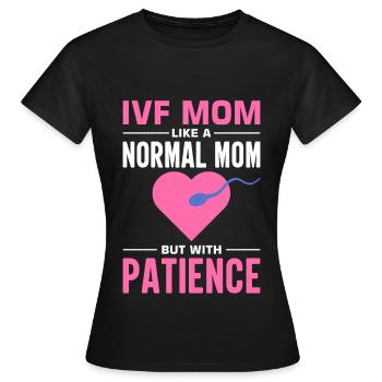FIV fécondation vitro - T-shirt Femme - noir - Devant - AI Model Female 172 dark (172cm)