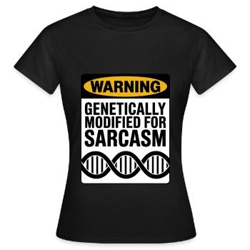 Sarcasme Gènes ADN Génétique - T-shirt Femme - noir - Devant - AI Model Female 172 dark (172cm)
