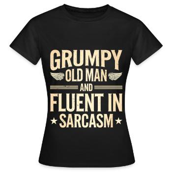 Grumpy Old Man Grumpy - Women's T-Shirt - black - Front - AI Model Female 172 dark (172cm)