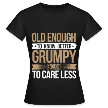 Grumpy Old Man Grumpy - Women's T-Shirt - black - Front - AI Model Female 172 dark (172cm)