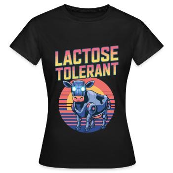 Vache laitière tolérante au lactose - T-shirt Femme - noir - Devant - AI Model Female 172 dark (172cm)