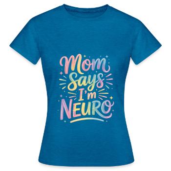 Neurodivers - Women's T-Shirt - antique blue sapphire heather - Front - AI Model Female 172 dark (172cm)