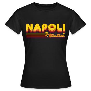 Naples, design estival cool de Naples - T-shirt Femme - noir - Devant - AI Model Female 172 dark (172cm)