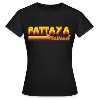 Pattaya - Leben am Meer sommerliches Design - Frauen T-Shirt - Schwarz - Vorne - AI Model Female 172 dark (172cm)