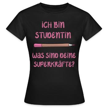 Ich bin Studentin - Frauen T-Shirt - Schwarz - Vorne - AI Model Female 172 dark (172cm)