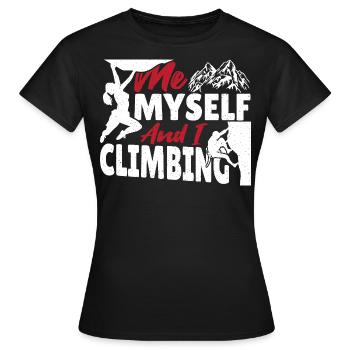 Escalade de bloc Escalade de rocher Escalade - T-shirt Femme - noir - Devant - AI Model Female 172 dark (172cm)
