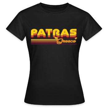 Patras: design rétro méditerranéen - T-shirt Femme - noir - Devant - AI Model Female 172 dark (172cm)